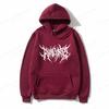 Felpa con Cappuccio Gotica Uomo Donna Felpe alla Moda Autunno Inverno Pile Streetwear Top