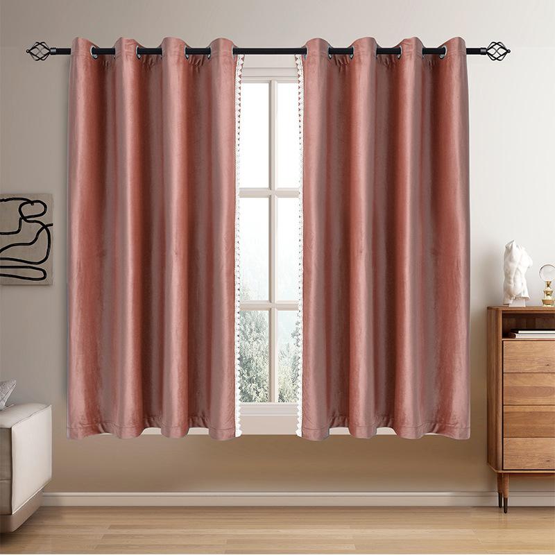 Flanelové Perforované Závěsy Krajkové Závěsy Hotové Perforované Závěsy Závěsy