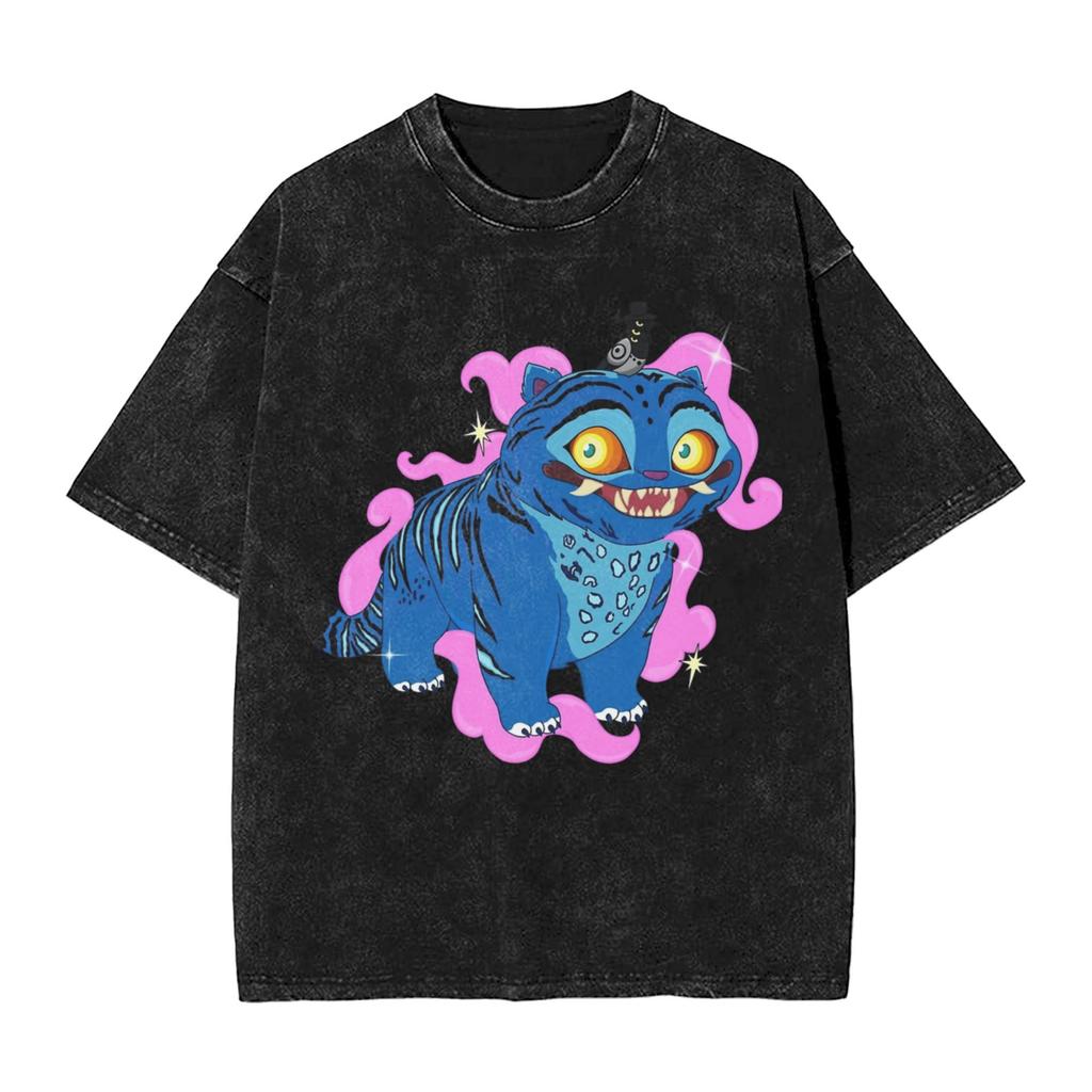 Derpy Tiger K-Pop Demon Hunters T Shirt Summer  Y2K Funny T-Shirts Cotton Hippie Tshirt For Men Short Sleeves Print Tees