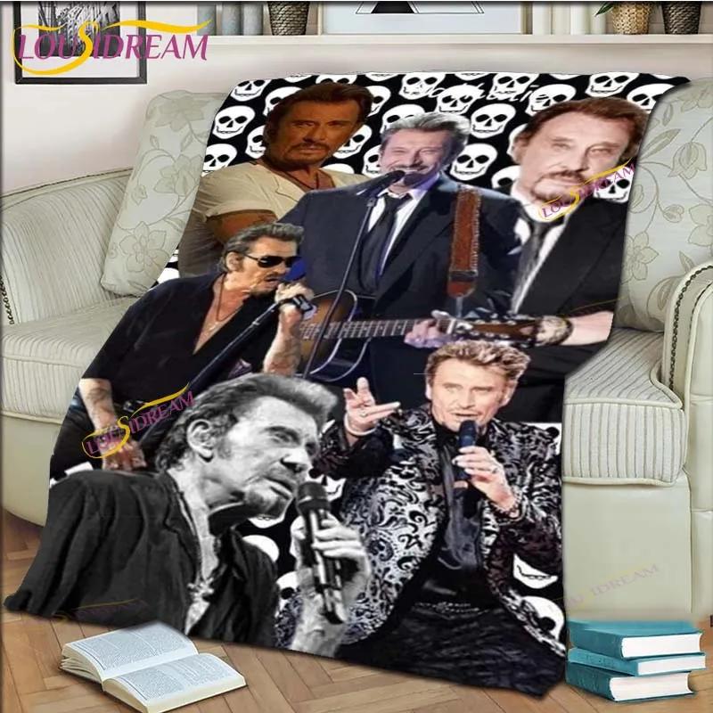 Johnny Hallyday Warm Plush Flannel Blanket Throw Blanket for Living Room Bedroom Bed Sofa Picnic