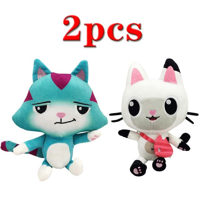 25cm 7-teiliges Gabby's Puppenhaus Plüschtier Zeichentrick-Stofftier Meerjungfrauenkatze Meerjungfrauen-Plüschpuppe Weihnachtsgeschenk für Kinder