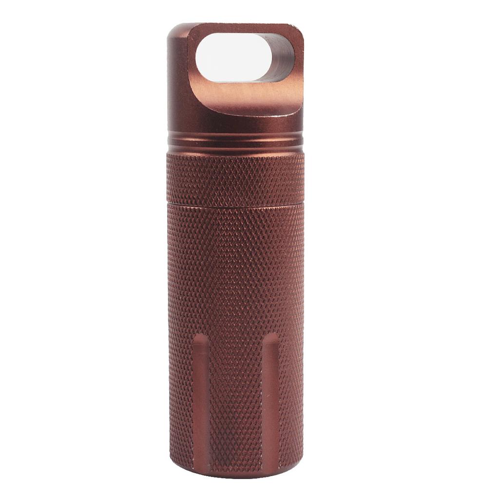Aluminum Alloy Waterproof Pill Case Portable Sealed Medicine Bottle First Aid Outdoor Storage Container Single Piece Tank Box