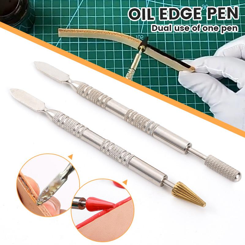 25mm DIY Leather Dual Double Head Edge Oil Gluing Dye Painting Pen Applicator Stick Speedy Paint Roller Tool LeatherCraft Tools
