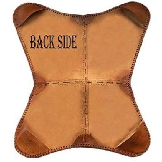 (TAN_ ONLY Cover) Handmade Tan Leather Arm Chair Cover Leather Butterfly Chair Home Decor