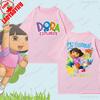 Unisex Dora The Explorer Cartoon Pattern TShirt Cute Harajuku TShirtComfortable Personality Tops Street Fashion Unisex Women