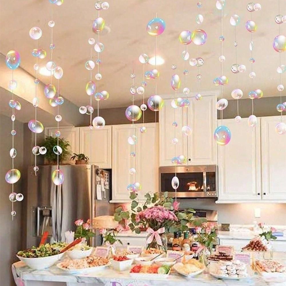 2m Bubble Hanging Banner Transparent PVC Party Favor Banners Wedding Party