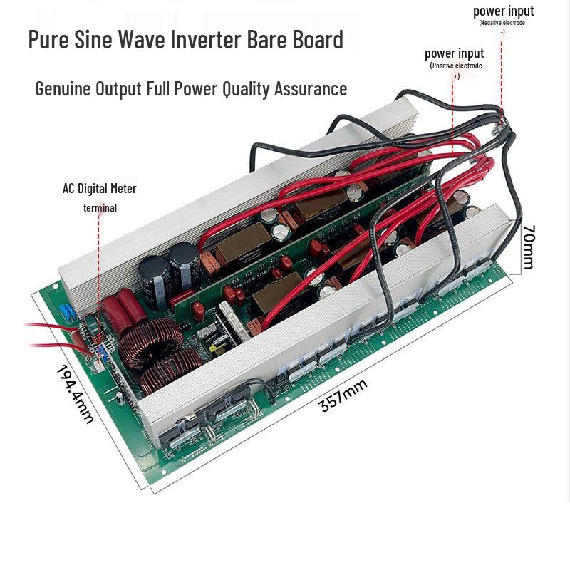High-Power Pure Sine Wave Inverter PCBA for Outdoor Energy Storage, Converts 12V/24V/48V to 220V