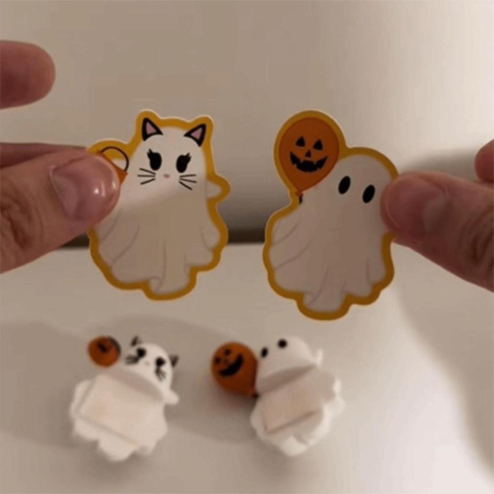 Mini Telephone Topper Stick-On Ghost Phone Charm Cute Ghostees Mystery Phone Buddy for All Phones