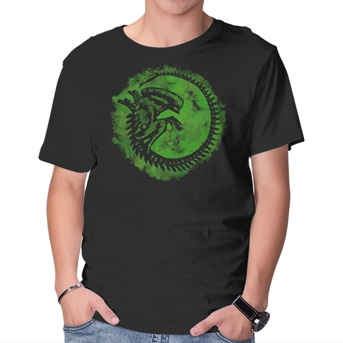 Unisex Crew Neck T-Shirt Xeno Splash Graphic Short Sleeve Casual Tee XXXL