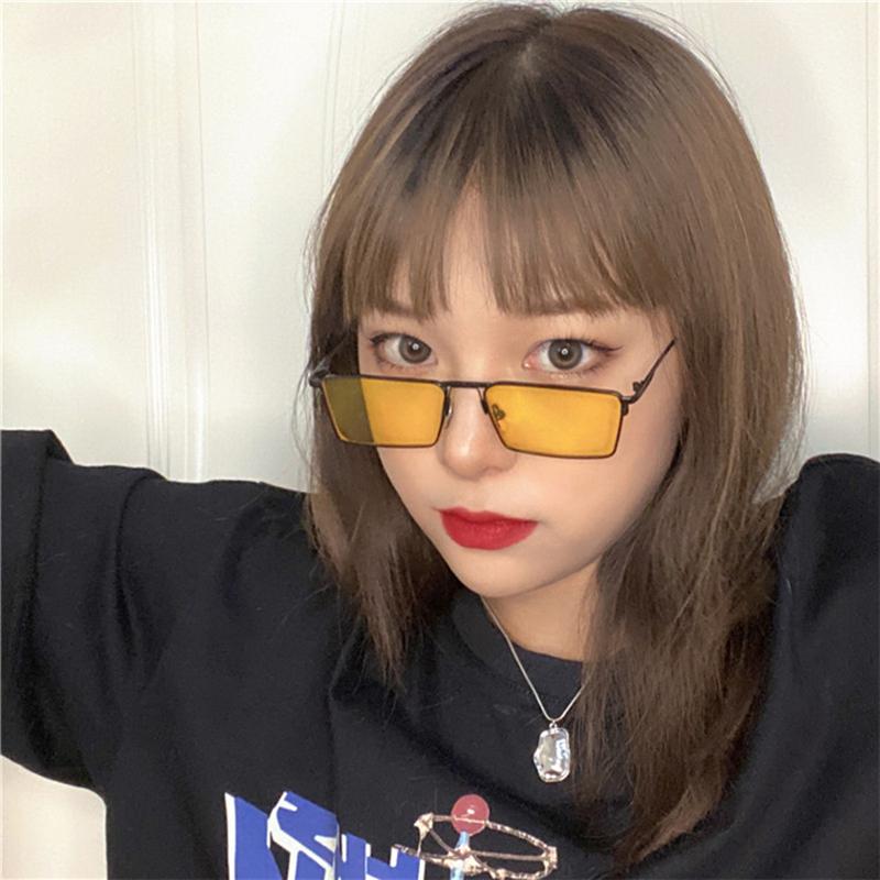 New Vintage Metal Frame Sunglasses Women Men Rectangle Sun Glasses Female Oval Eyewear  for Male Female Eyeglasses