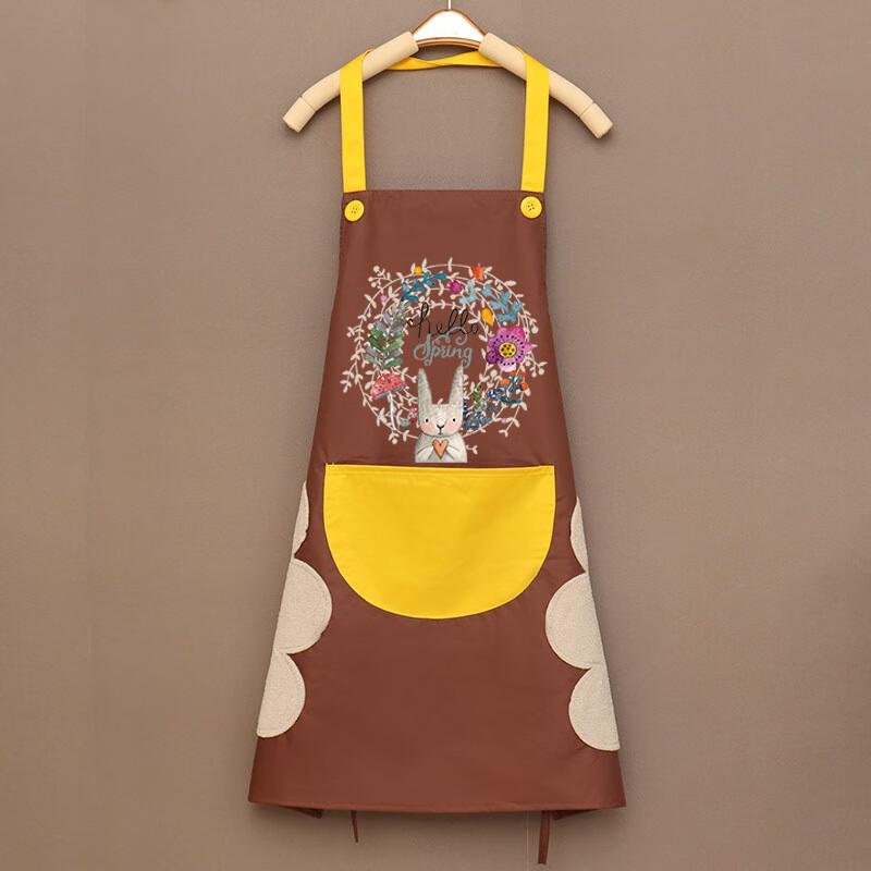 Qianxing Cute Rabbit Waterproof Apron 4-Pack