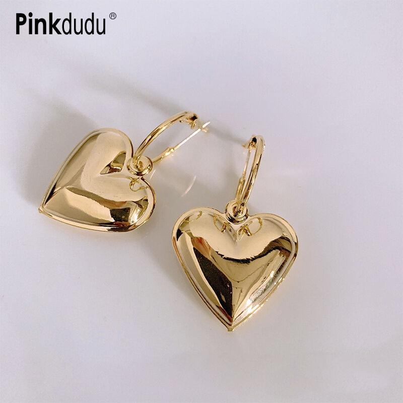 

Pinkdudu модные 2 цвета серьги-кольца с любовью романтические легкие роскошные креативные геометрические серьги для женщин ювелирные изделия подарки PD1483