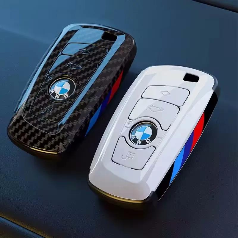 AAABY1 Carbon Sporty ABS Car Key Cover Case Holder Shell Bag For BMW Performance E46 E90 E60 F20 X1 F10 F30 X3 E70 Keychain Accessories