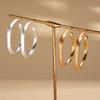 18K real gold plated irregular round silver needle stud earrings commuter earrings