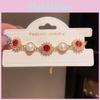 Vintage Artificial Pearl Pendant Bracelet With Rhinestone Embellishments For Womens Fashion Jewelry