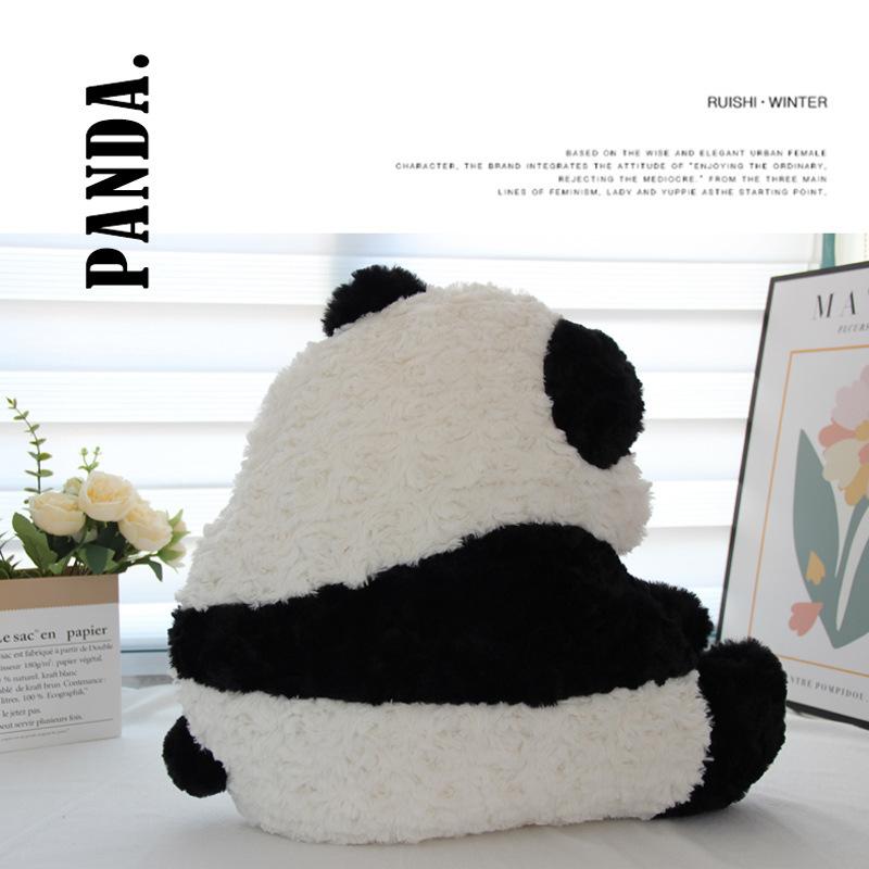 Panda Back View Pillow Blanket Cartoon Plush Toy Sofa Pillow Seat Cushion Cute Office Lunch Cover Blanket