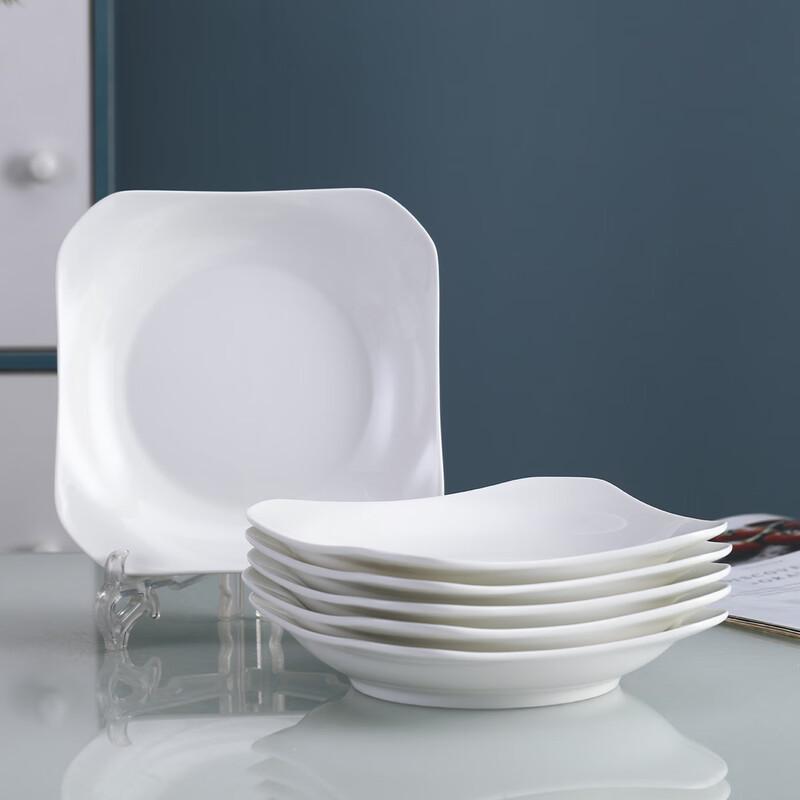 Jingdezhen Ceramic 7.5-inch Ruyi Dinner Plates (Set of 6)