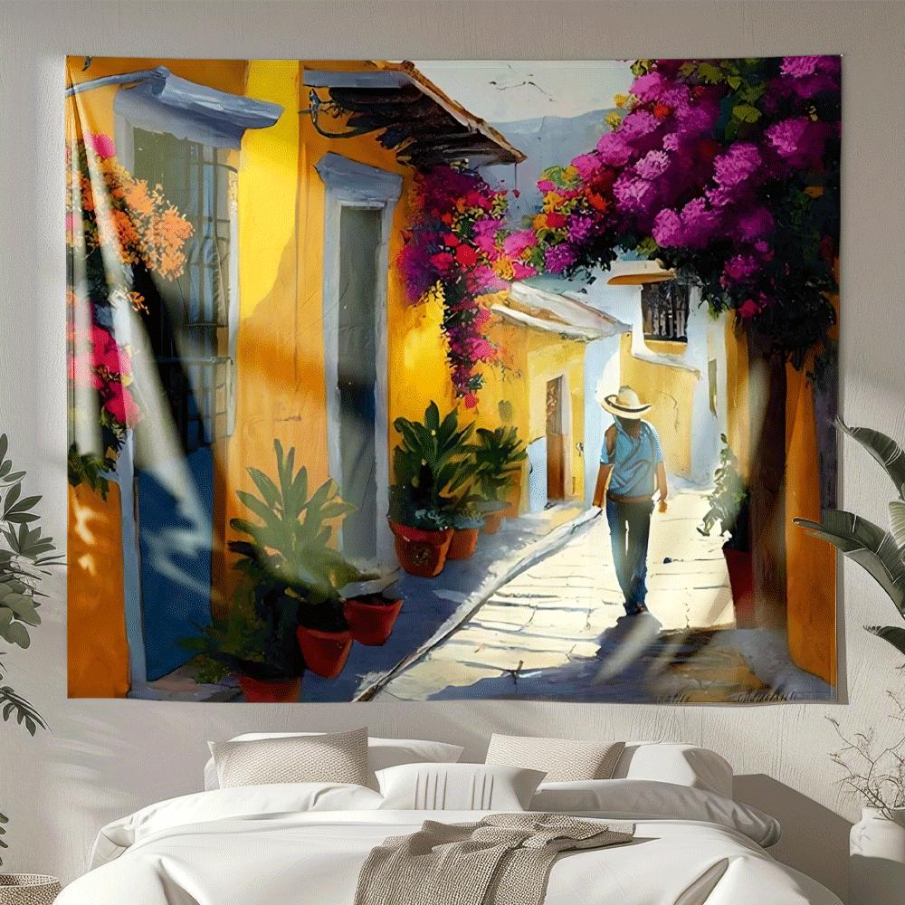 

Street walking pattern Digital printing polyester wall tapestry suitable for use in living rooms bedrooms offices bars and party 74x94cm(29x37in)