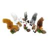 New 1Pcs Plush Simulation Squirrel Ornaments Mini Artificial Squirrel Figurines Fake Animal Christmas Table Decoration