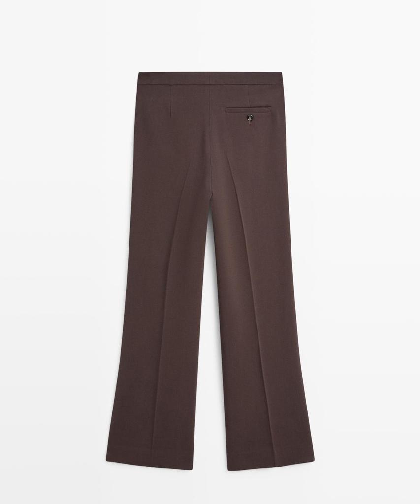 Masimodutti Pocket Detail Bell-Bottom Pants