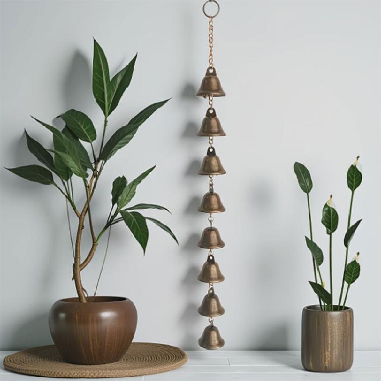 Balconies Metal Wind Chimes Hanging Decors With Bells and Chain, Soft Bells Accent for Patios, Porch, Window or Entryway