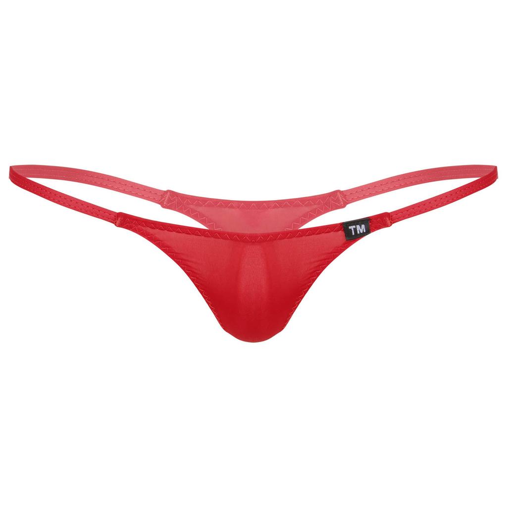 Mens Low Rise Thong Underwear Solid Color Elastic Waistband G String Soft Stretch Fabric for Daily Comfort Fit