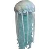 Colorful Green Jellyfish Plush Toy - Fluffy, Cute, Deep Sea Creature, Soft, Huggable Pillow, Stress Relief, Gift for Children and Adults