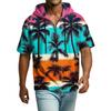 Sudadera Casual para Hombre con Capucha y Cremallera en el Cuello Manga Corta