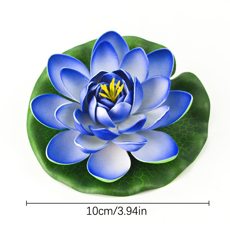 Mini Fiore di Loto Artificiale Galleggiante Pianta di Loto Finta Realistica Ninfea Micro Paesaggio Per Stagno Decorazione Giardino Piante