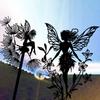 Iron Nature Elf Wall Sculpture Fairy Dandelion Sprite Metal Art Garden Decor Home Accent Holiday Gift