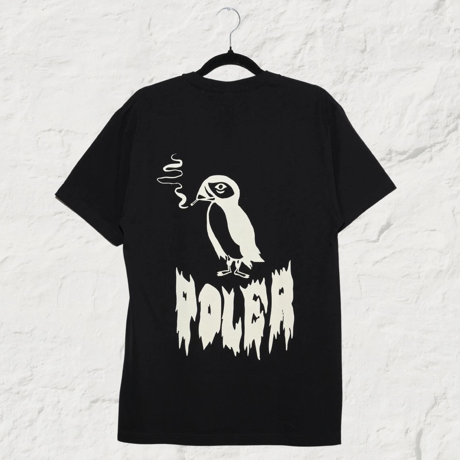 Poler x Captain Fin Penguin Creep Tee Black Surf Graphic Shirt S 4XL
