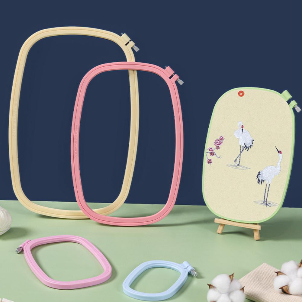 Multi-Size Plastic DIY Embroidery Hoops Square Shape Cross Stitch Hoops Frame Ring Household Craft Embroidery Set Sewing Accesso