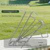 7-Shaped Galvanized Tent Stake: Windproof Metal Ground Nail for Lawn and Camping.