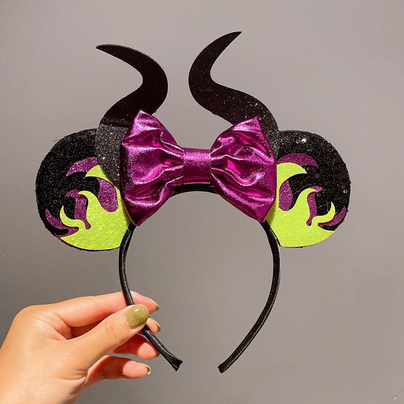 Quirky Pumpkin Bow Mesh Headband for Kids - Halloween Skull Witch Hair Accessory