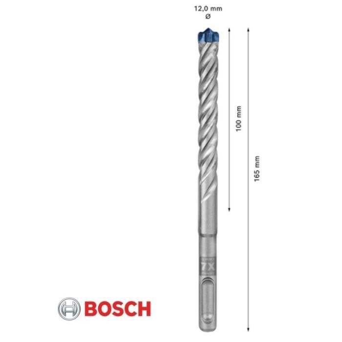 Forets béton pour perforateur sds-plus 7x expert 12x100x165 mm - bosch - 2608900173
