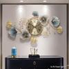 Elegant Ginkgo Leaf Chinese Style Silent Wall Clock for Living and Dining Rooms