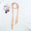 Women's Solid Silk Ribbon Scarf: Thin, Long, Narrow Neck Tie & Shirt Accessory