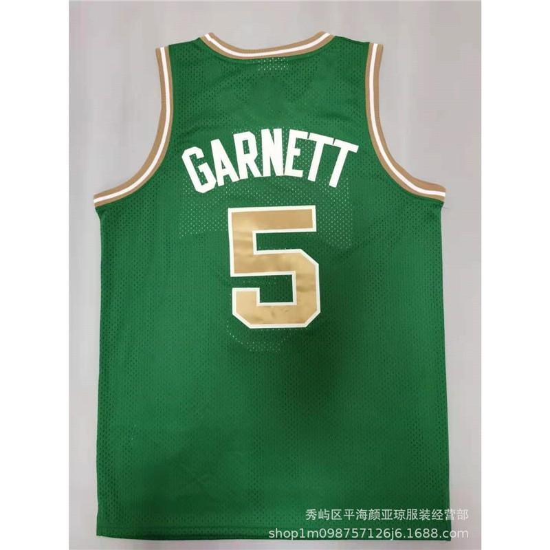 Embroidered Boston Celtics NBA Jersey 5 Kevin Garnett Mens Basketball Uniform Sportswear