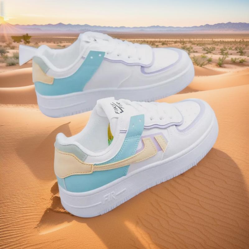 Moda Primavera Otoño Nuevo Casual Cómodo Punta Redonda Suela Gruesa Transpirables Zapatillas Deportivas con Letras Aleatorias en la Parte Superior