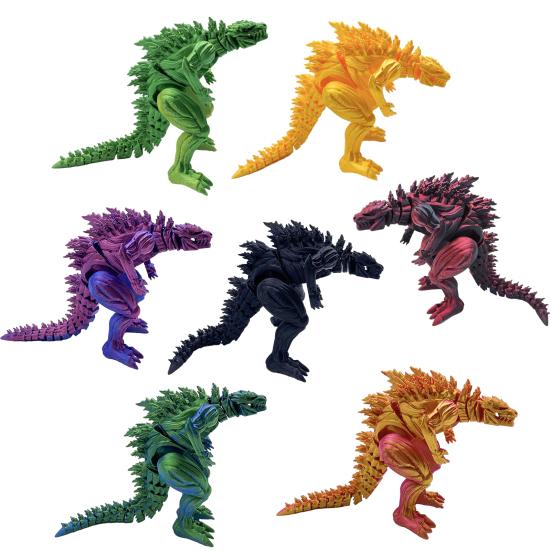 3D Tištěná Dinosaurí Ozdoba Artikulovaný Model Dinosaura Flexibilní Dinosaurí Fidget Hračka pro Úlevu od Stresu Dekorace na Stůl Domácí Kanceláře