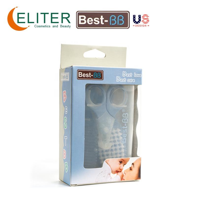 Eliter Hot Sell in Stock 4 in 1 Baby Brush and Comb Sets Manicure Brush Baby Grooming Kit Babi Groom Kit