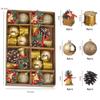 24Pcs/box Hanging Christmas Tree Pendant Plastic Jingle Balls Sets Christmas Ball  New Year Gifts