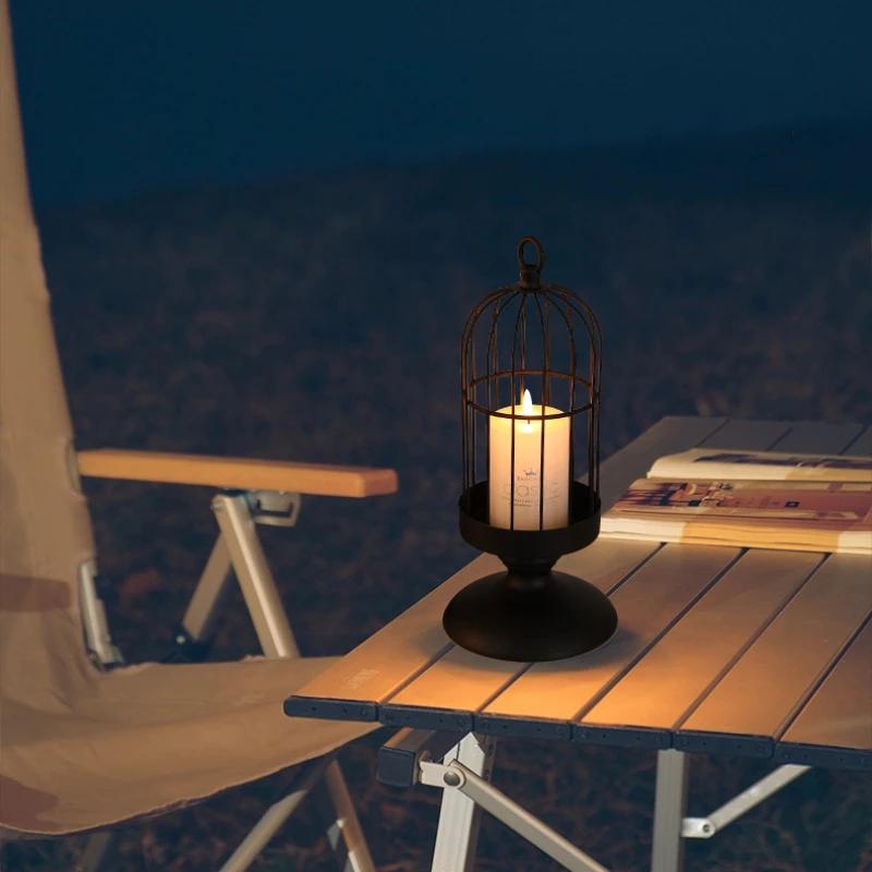 Retro High-end Metal Candlestick Decoration Aromatherapy Candlelight Dinner Family Decoration Props