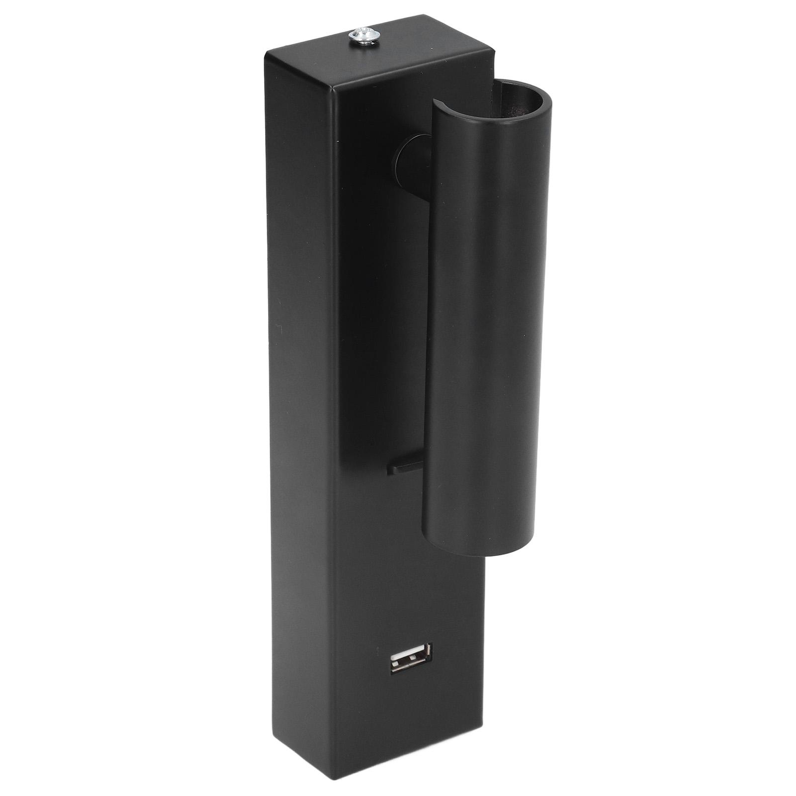 

Wall Mounted Reading Light Minimalist Fashion LED Wall Lamp with Switch USB Port for Indoor Bedroom 100‑240V