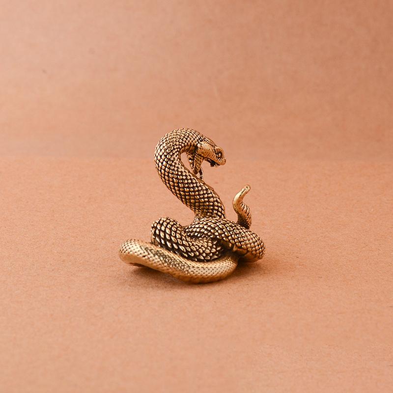 Měděná mosaz mini had, starožitné bronzové dekorační figurky pro interiérové ​​dekorace Stolní ozdoba Miniatury z čisté mědi Socha