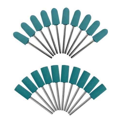 AmoYoung Router Grinding Stones, 2 Types, Rubber Grinding Stones, 2.35mm Shank, Cone, Polishing, Router Grinding Stone, Precision, Bullet-Shaped Head,