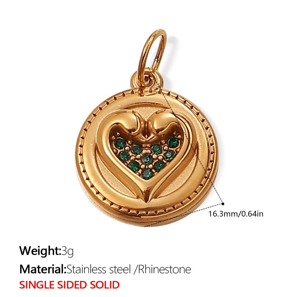 French Light Luxury Retro Stainless Steel Drip Pendant Accessories Series Earrings Necklace Stainless Steel Gold-Plated Pendant