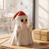 Office Desk Accessories Christmas Ghost Pen Holder with Santa Hat, Funny Desktop Organizer, Creative Storage Cup Halloween Tabletop Statue,