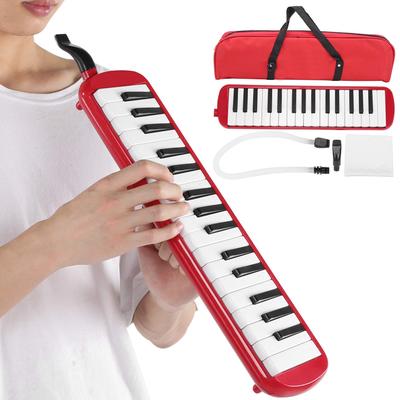 Einfach zu sichern und Melodie 32 Melodica Kindergarten Riemenfarbe Melodica, tragen, harmlos, Klavier, Tasten, Instrument, (Handtasche zufällig) (rot)