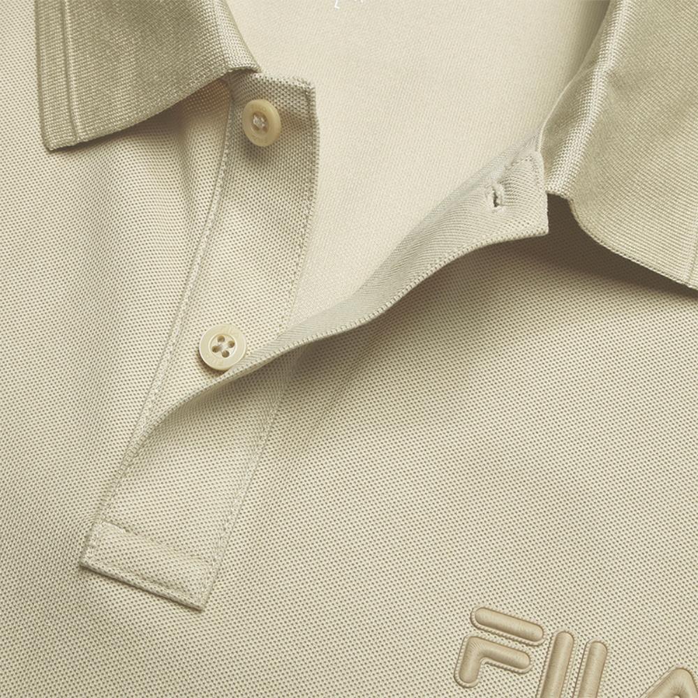 FILA Heritage Minimalist Casual Solid Color Cooling Polo Shirt Men tops Autumn-Brown F11M628101FLK